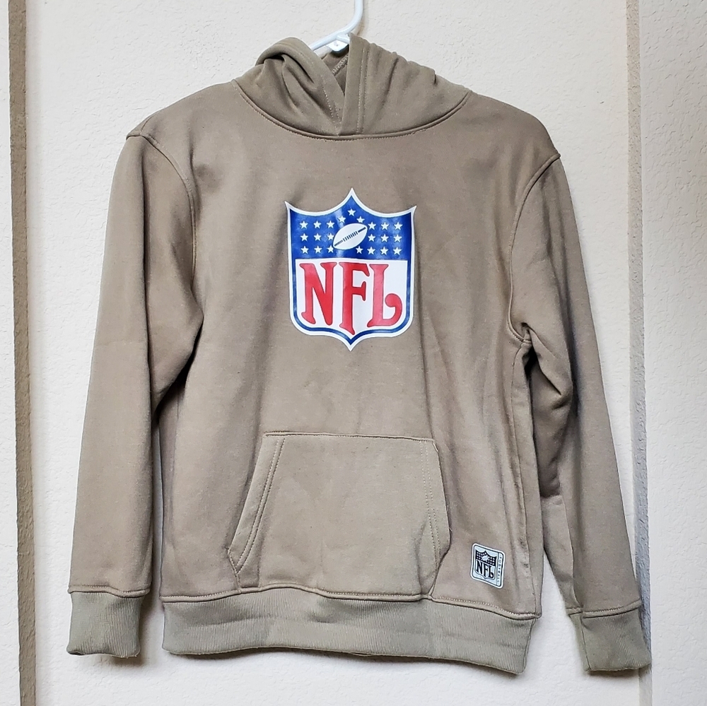 NFL Logo Hoodie in Tan.  Size 14-16